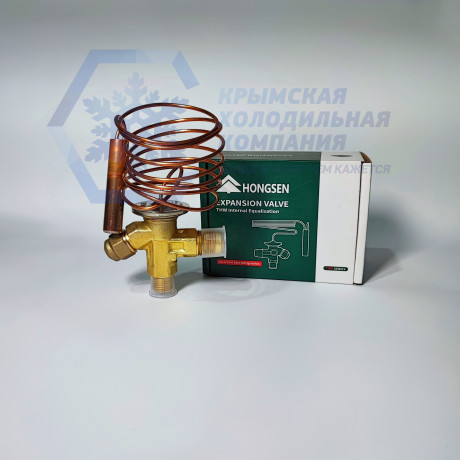 Термостатический клапан TH22W (R22/R407c), внеш. уравнивание, отбортовка 3/8х1/2