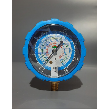 Мановакууметр 211#L, D70мм, (R22, R134a, R404A, R410A, psi, bar,°C)
