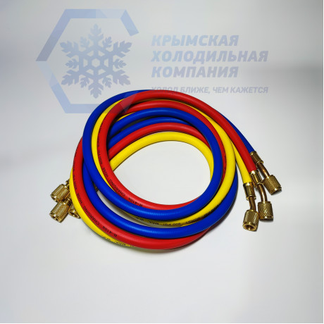 Заправочные шланги 360RYB-C, 800-4000psi (R410a,R32), подключ.-1/4, 150см,(три шт.) (Favorcool)