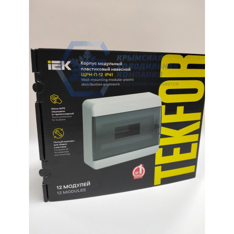 Корпус пласт. ЩРН-П-12 IP41 бел, дверь IEK TEKFOR